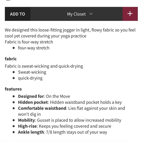 Lululemon Sun Setter Jogger 28” Tempest Blue - Picture 7 of 8